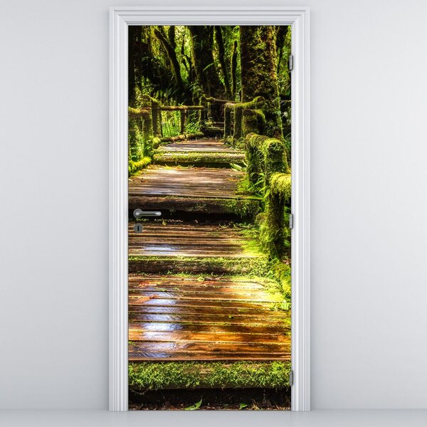 Fototapeta na dveře - Schody v deštném pralese (95x205cm)