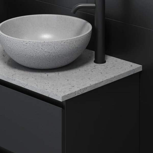 Umyvadlo na desku BERGEN pr. 39 cm beton/šedá