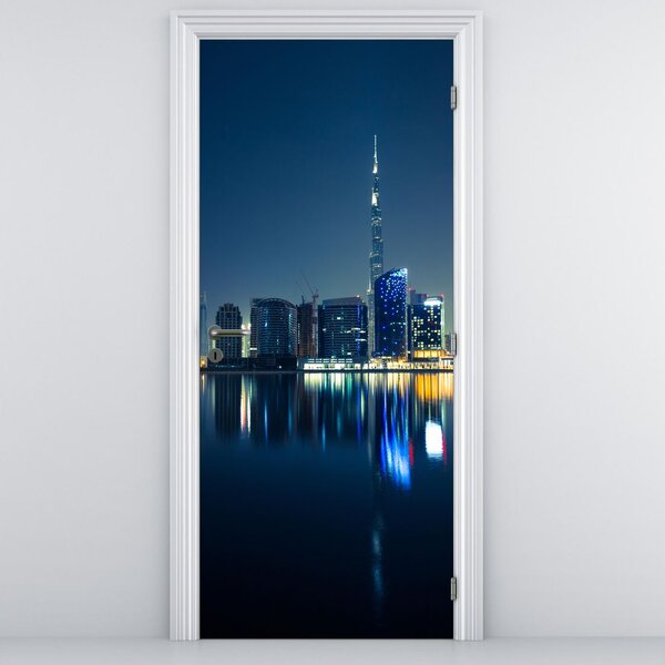 Fototapeta na dveře - Noční město (95x205cm)