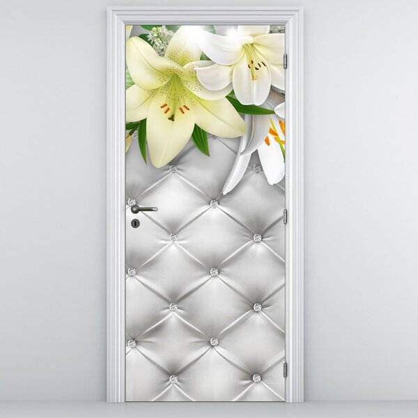 Fototapeta na dveře - Květy lilií (95x205cm)