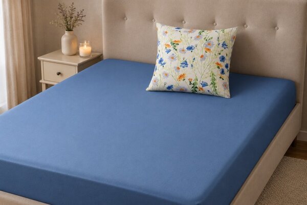 BELLATEX Jersey LUX Tmavě modrá 90x200 cm