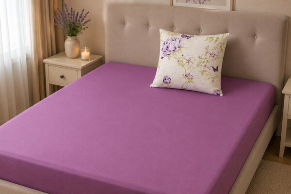 BELLATEX Jersey LUX Fialová 90x200 cm