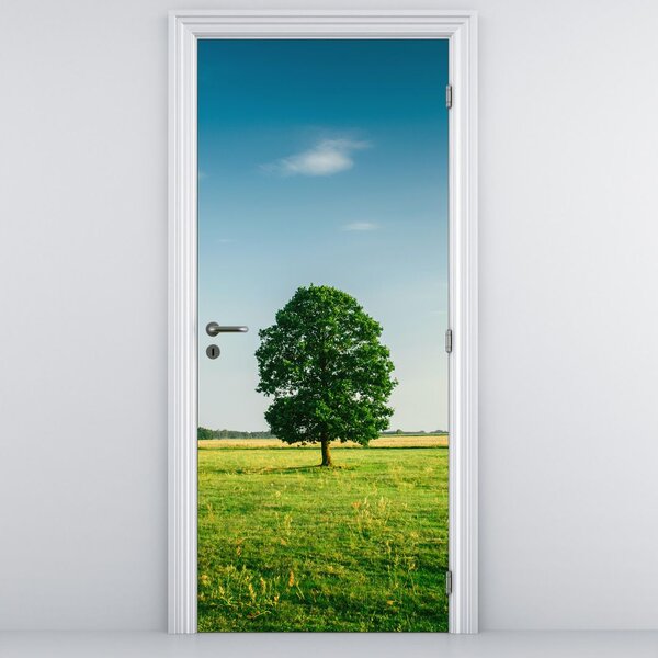 Fototapeta na dveře - Strom na louce (95x205cm)