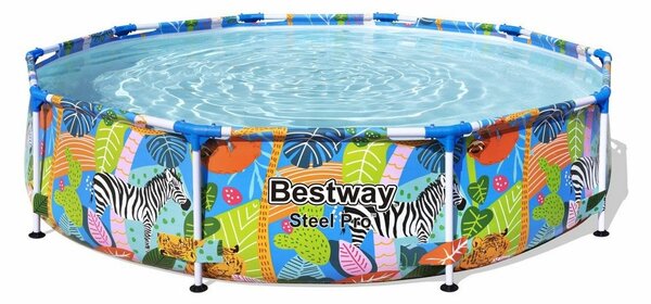 Bestway Kruhový nadzemní bazén Steel Pro s průměrem 3,05 m