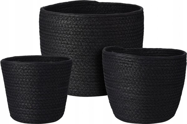 Úložný košík Nero 19×17 cm - střední, černý