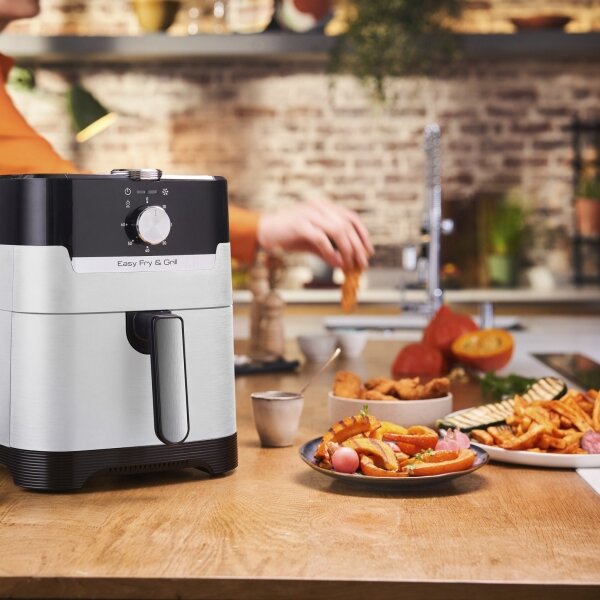 Tefal - Horkovzdušná fritéza 4,2 l EASY FRY&GRILL 2v1 1550W/230V nerez