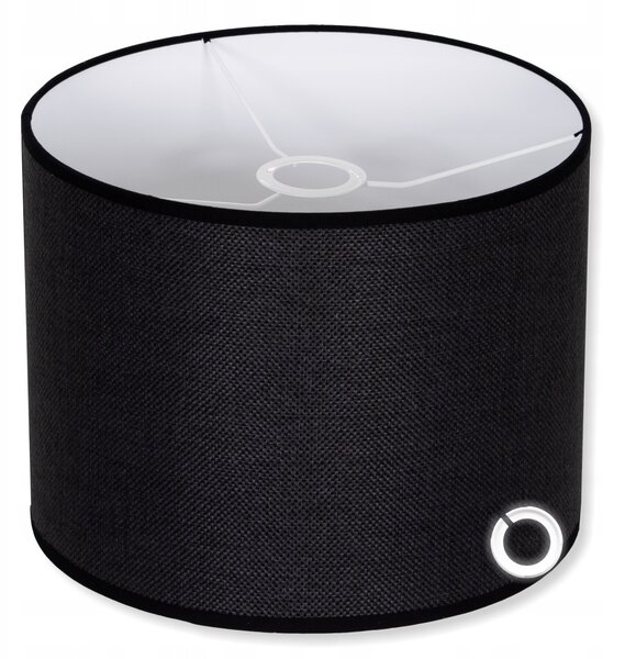 Univerzální stínidlo na lampu, moderní válcový klosz E27 E14 ČERNÉ PLÁTNO 30 cm