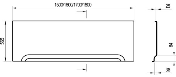 Ravak CZ001P0A00 - Čelní panel k vaně 150 cm akrylát/bílá