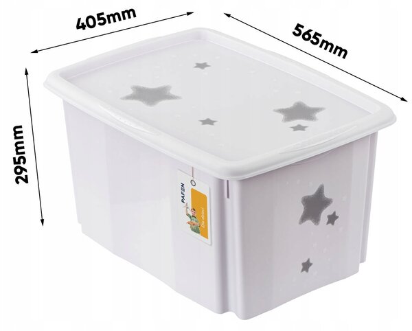 Otočný uzavíratelný kontejner s víkem Stars 45L