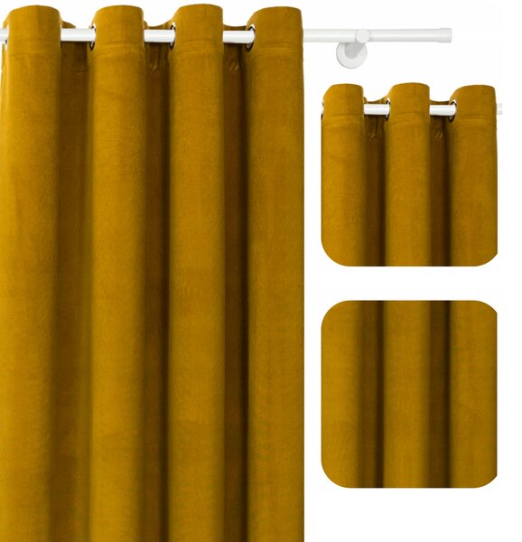 Závěs polozatemňovací s kroužky 140 cm x 230 cm