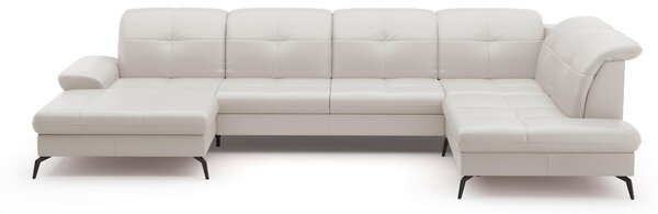SEDACÍ SOUPRAVA, textil, kůže, bílá Sit & More - Sedací soupravy, Online Only