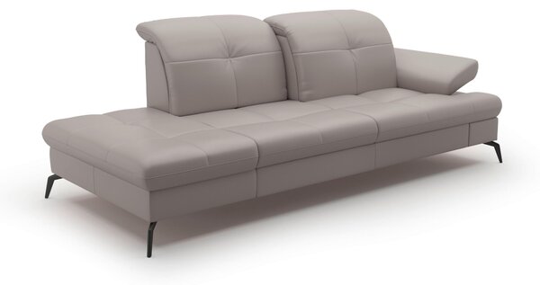 LENOŠKA, textil, kůže, světle šedá Sit & More - Online Only sedačky, Online Only