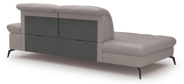 LENOŠKA, textil, kůže, světle šedá Sit & More - Online Only sedačky, Online Only