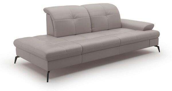 LENOŠKA, textil, kůže, světle šedá Sit & More - Online Only sedačky, Online Only