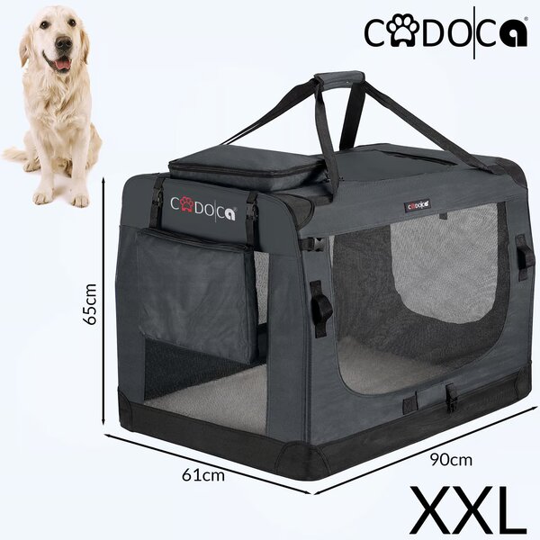 Skládací cestovní box pro psy XXL, červený 109443