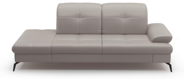 LENOŠKA, textil, kůže, světle šedá Sit & More - Online Only sedačky, Online Only