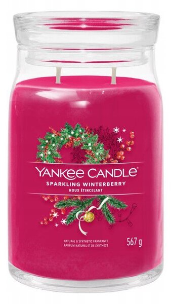Vonná svíčka Yankee Candle Sparkling Winterberry velká se 2 knoty 567g