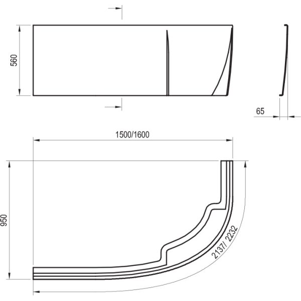 Ravak CZ57100A00 - Panel k vaně ROSA 160 cm akrylát/bílá
