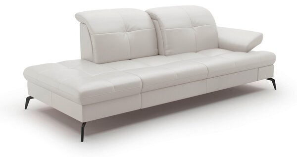 LENOŠKA, textil, kůže, bílá Sit & More - Online Only sedačky, Online Only