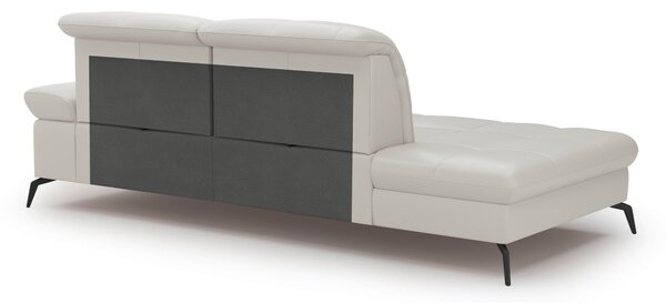 LENOŠKA, textil, kůže, bílá Sit & More - Online Only sedačky, Online Only
