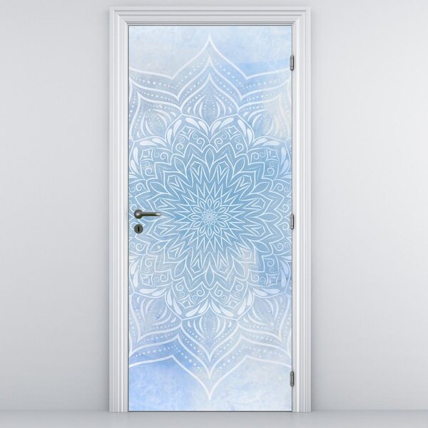 Fototapeta na dveře - Zimní mandala (95x205cm)