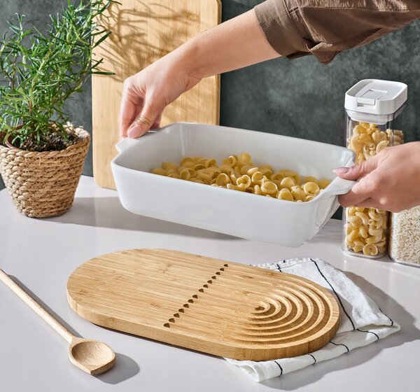 BAMBUSOVÁ PODLOŽKA POD HRNCE DO KUCHYNĚ 35 X 20 X 1,5 CM FSC CERTIFIKÁT