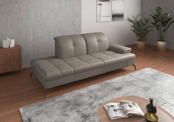 LENOŠKA, textil, kůže, šedá Sit & More - Online Only sedačky, Online Only