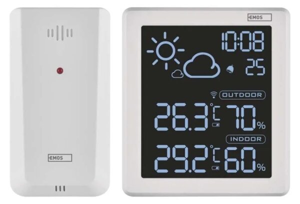 Meteostanice 5V 2xAAA + 2xAAA černá