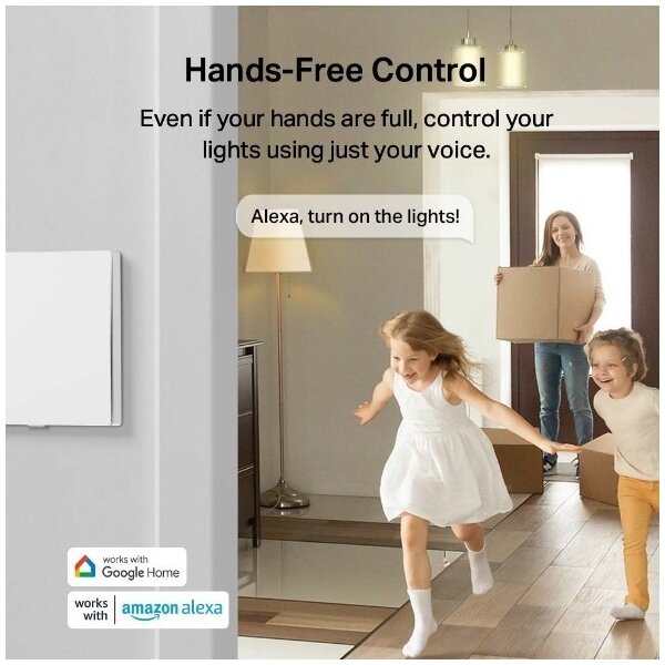 TP-Link - Chytrý světelný vypínač 2xAAA Wi-Fi
