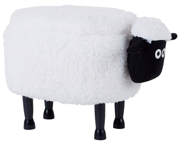 Zvířecí stolička s úložným prostorem SHEEP Tkanina Bílá Ovce