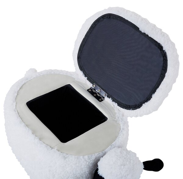 Zvířecí stolička s úložným prostorem SHEEP Tkanina Bílá Ovce