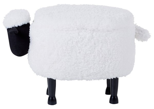 Zvířecí stolička s úložným prostorem SHEEP Tkanina Bílá Ovce