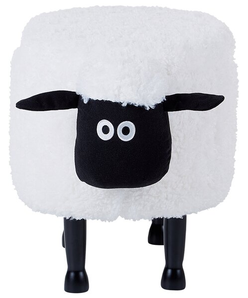 Zvířecí stolička s úložným prostorem SHEEP Tkanina Bílá Ovce