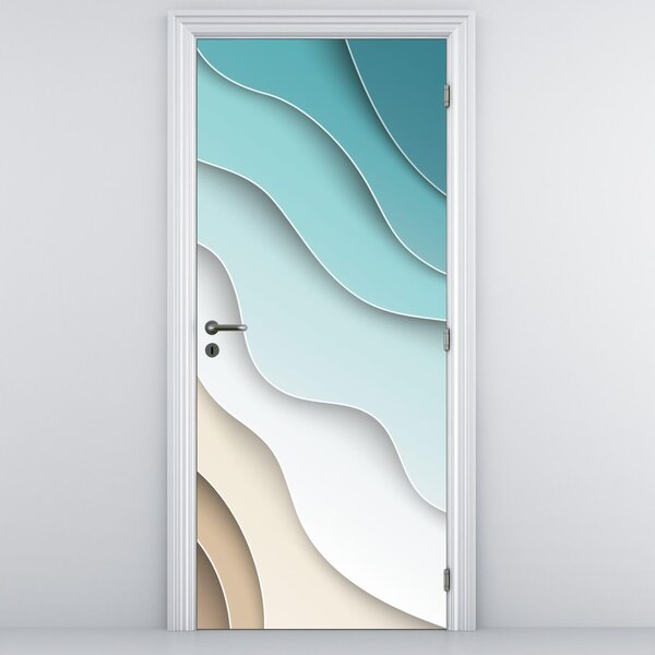Fototapeta na dveře - Abstrakt mořského pobřeží (95x205cm)