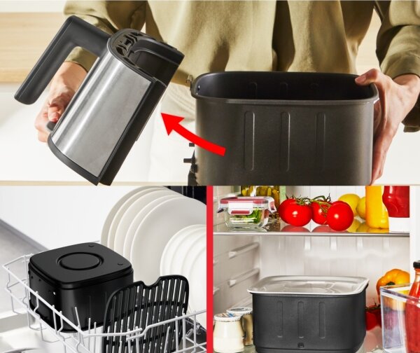 Tefal - Horkovzdušná fritéza 5 l EASY FRY SILENCE 10v1 1400-1670W/230V