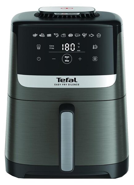 Tefal - Horkovzdušná fritéza 5 l EASY FRY SILENCE COAL 1400-1670W/230V
