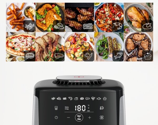 Tefal - Horkovzdušná fritéza 5 l EASY FRY SILENCE 10v1 1400-1670W/230V