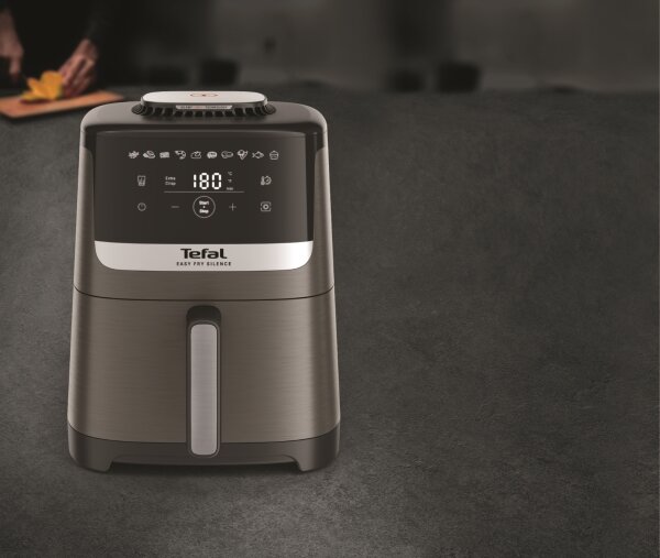 Tefal - Horkovzdušná fritéza 5 l EASY FRY SILENCE COAL 1400-1670W/230V