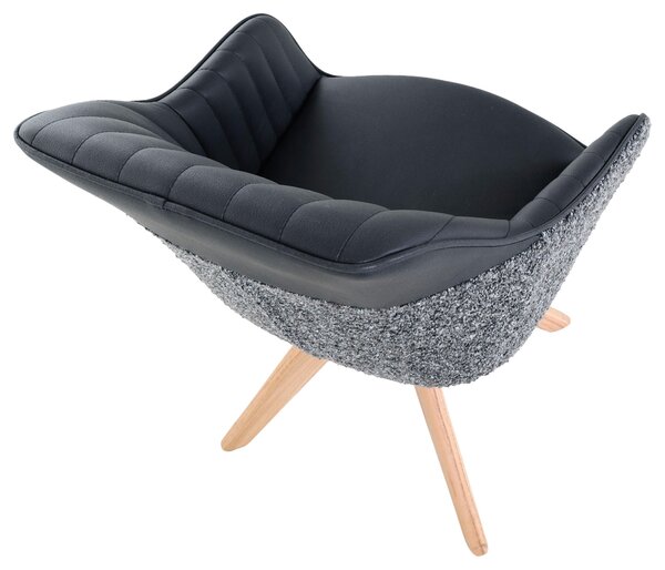 ŽIDLE S PODRUČKAMI, žinylka, vzhled kůže, černá, barvy dubu home24 - Jídelní židle, Online Only