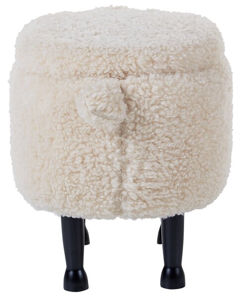 Zvířecí stolička s úložným prostorem SHEEP Tkanina Světle béžová Ovce