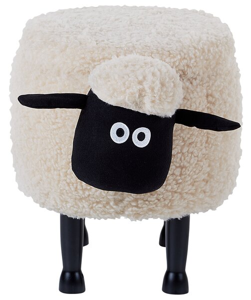 Zvířecí stolička s úložným prostorem SHEEP Tkanina Světle béžová Ovce