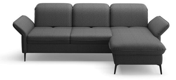 ROHOVÁ SEDAČKA, textil, tmavě šedá Sit & More - Sedací soupravy, Online Only