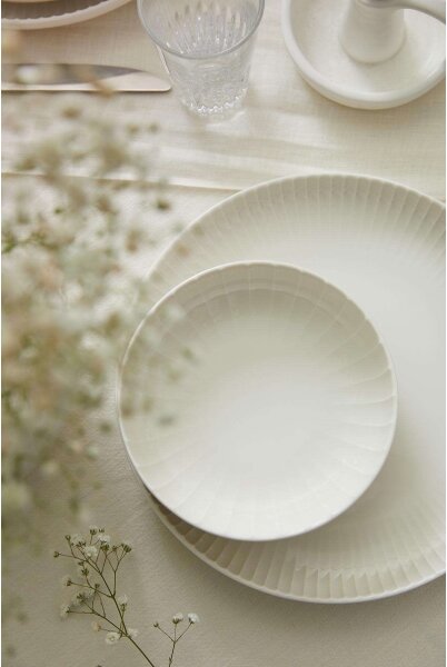 Jídelní sada 18 ks bílá/porcelán