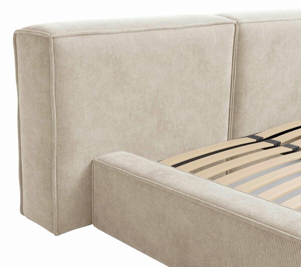 ČALOUNĚNÁ POSTEL, 180/200 cm, béžová Boxxx - Postele s úložným prostorem, Online Only