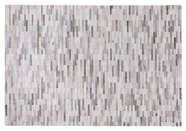 Koberec AHILLI Šedá 140 x 200 cm Kůže