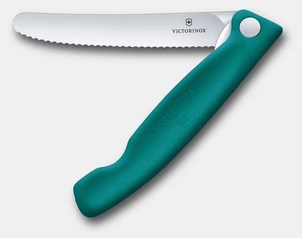 Victorinox 6.7834.FC1, skládací nůž do kuchyně, zoubkovaná čepel 11 cm, pojistka