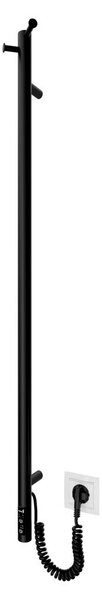 Koupelnový radiátor RAY 25W/230V 110x30 cm IP44 nerez/černá