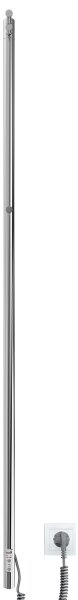 Koupelnový radiátor RAY 35W/230V 150x30 cm IP44 nerez/lesklý chrom