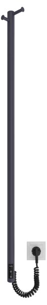 Koupelnový radiátor RAY 25W/230V 110x30 cm IP44 nerez/antracit