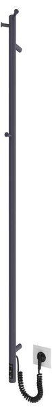 Koupelnový radiátor RAY 35W/230V 150x30 cm IP44 nerez/antracit